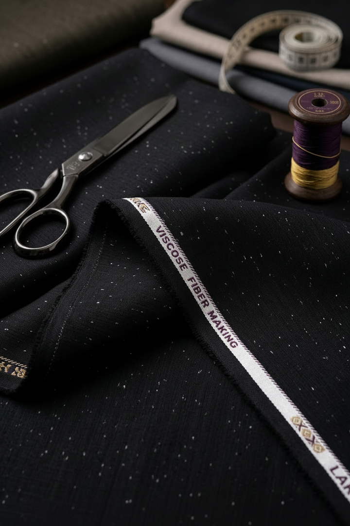 Black Viscose Wash & Wear