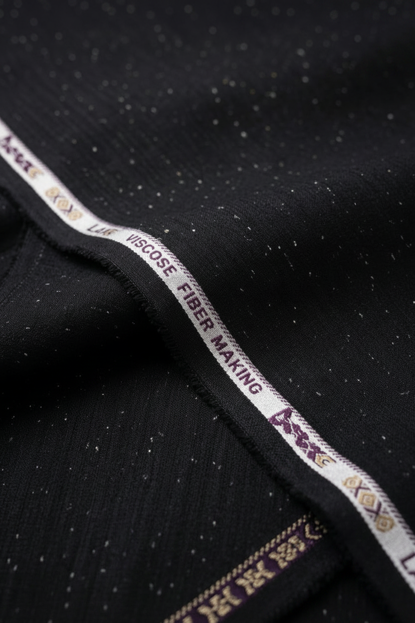Black Viscose Wash & Wear